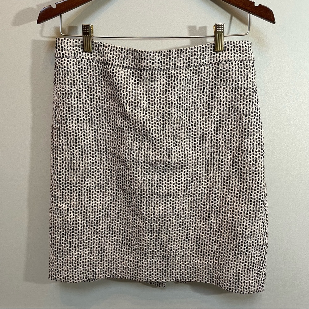 J. Crew Cotton Linen Lined Pencil Skirt 6